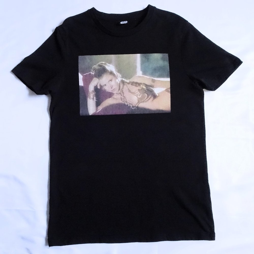 ASOS Black Princess Leia Carrie Fisher Star Wars T-shirt
